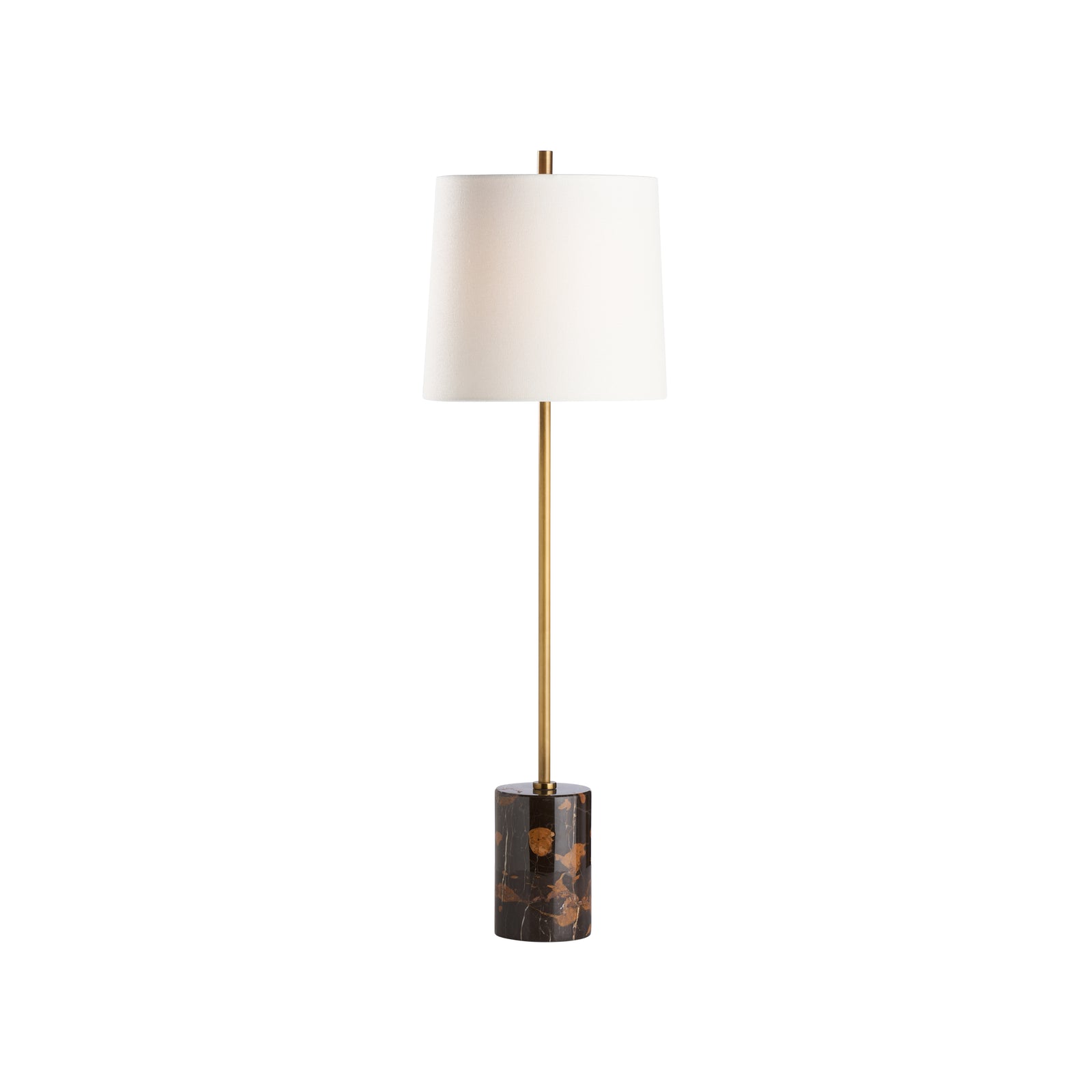 Lambeth Table Lamp-Brown  Marble