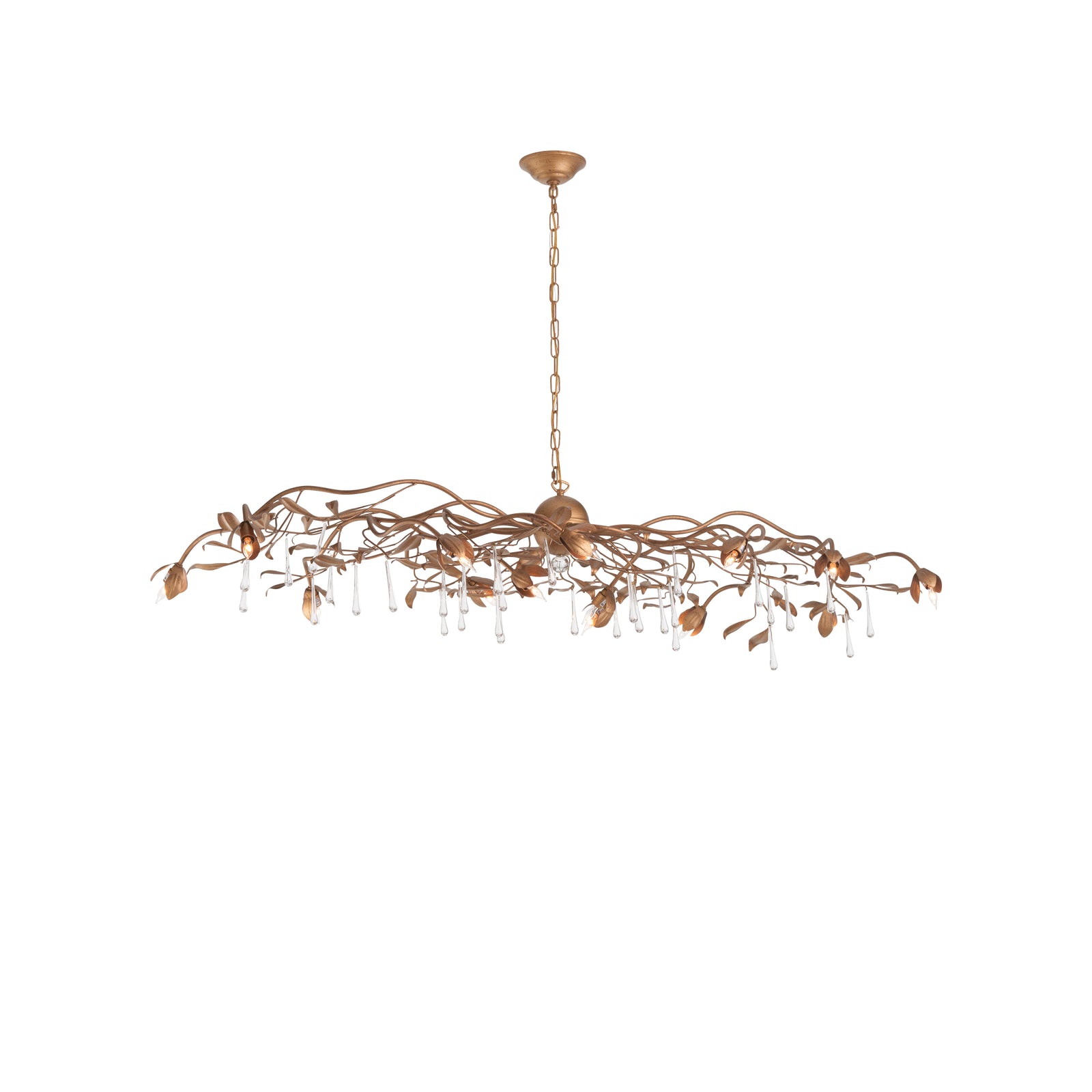 Bay Laurel Leaf Crystal Chandelier