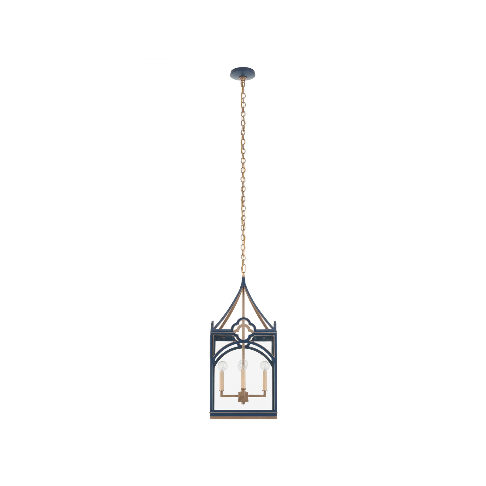Quatrefoil Lantern - Navy