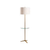 Blythwood Floor Lamp w/  Glass Table - Aged Brass