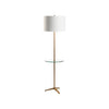 Blythwood Floor Lamp w/  Glass Table - Aged Brass