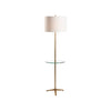 Blythwood Floor Lamp w/  Glass Table - Aged Brass
