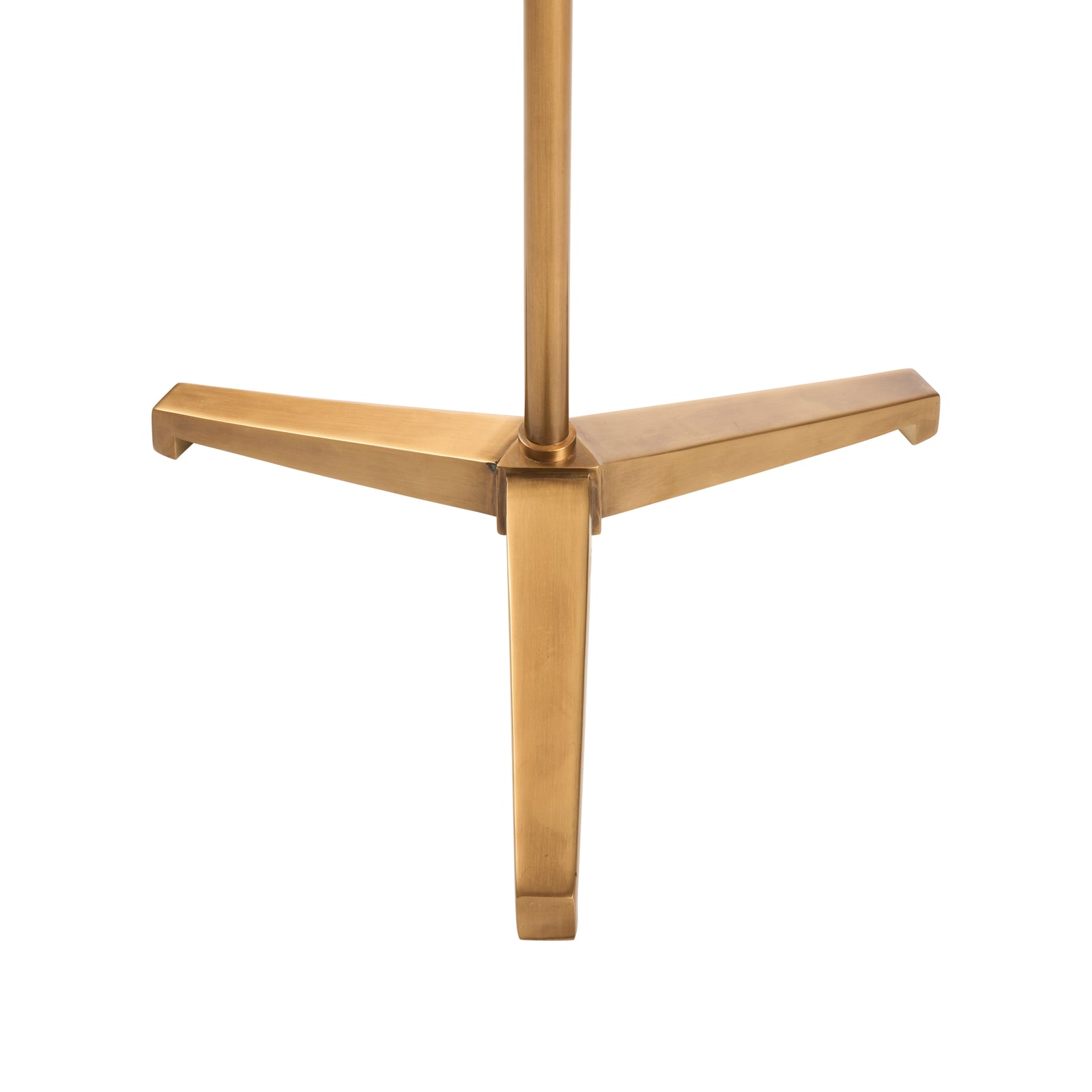 Blythwood Floor Lamp w/  Glass Table - Aged Brass