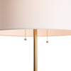 Blythwood Floor Lamp w/  Glass Table - Aged Brass