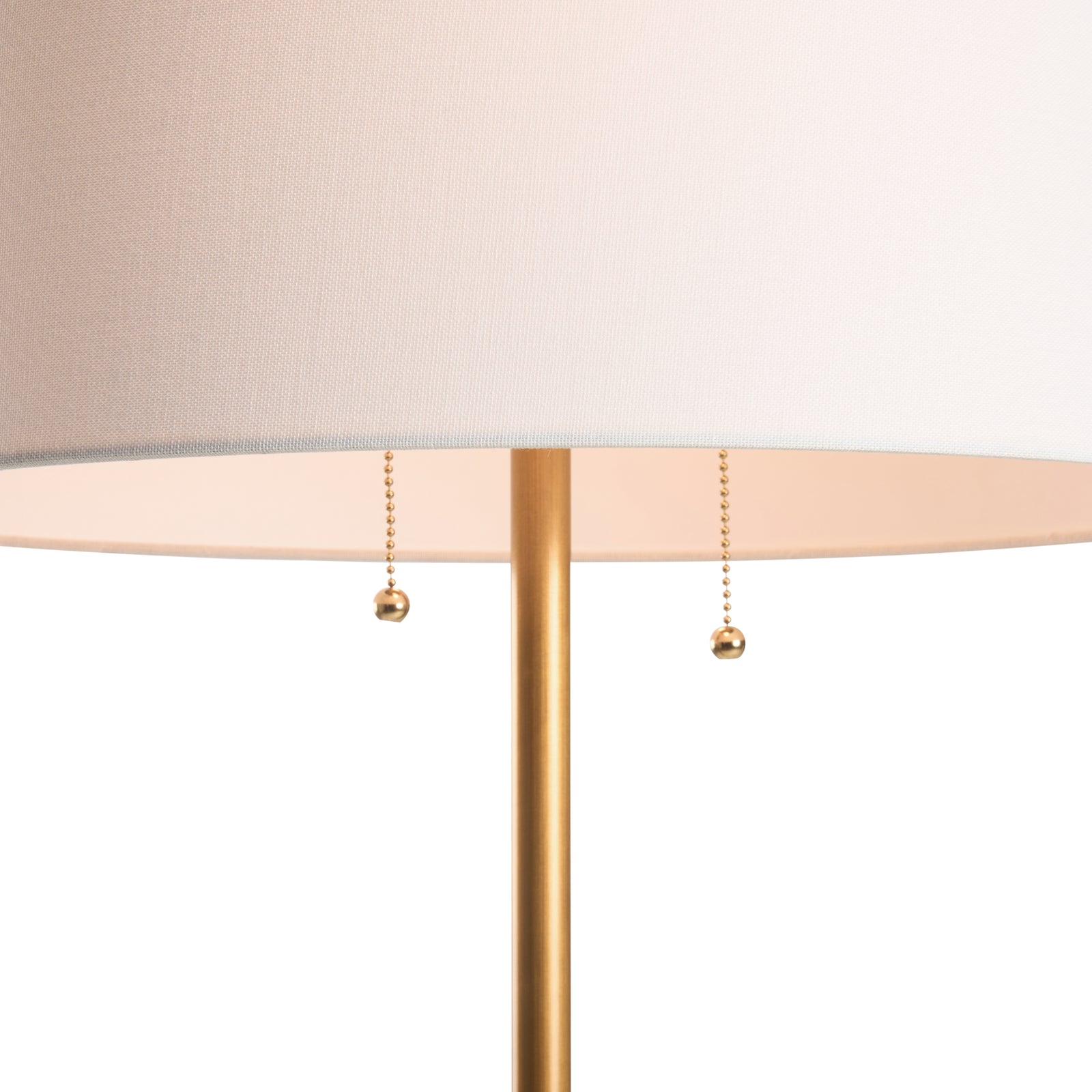 Blythwood Floor Lamp w/  Glass Table - Aged Brass