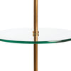 Blythwood Floor Lamp w/  Glass Table - Aged Brass