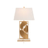 White Stone Table Lamp