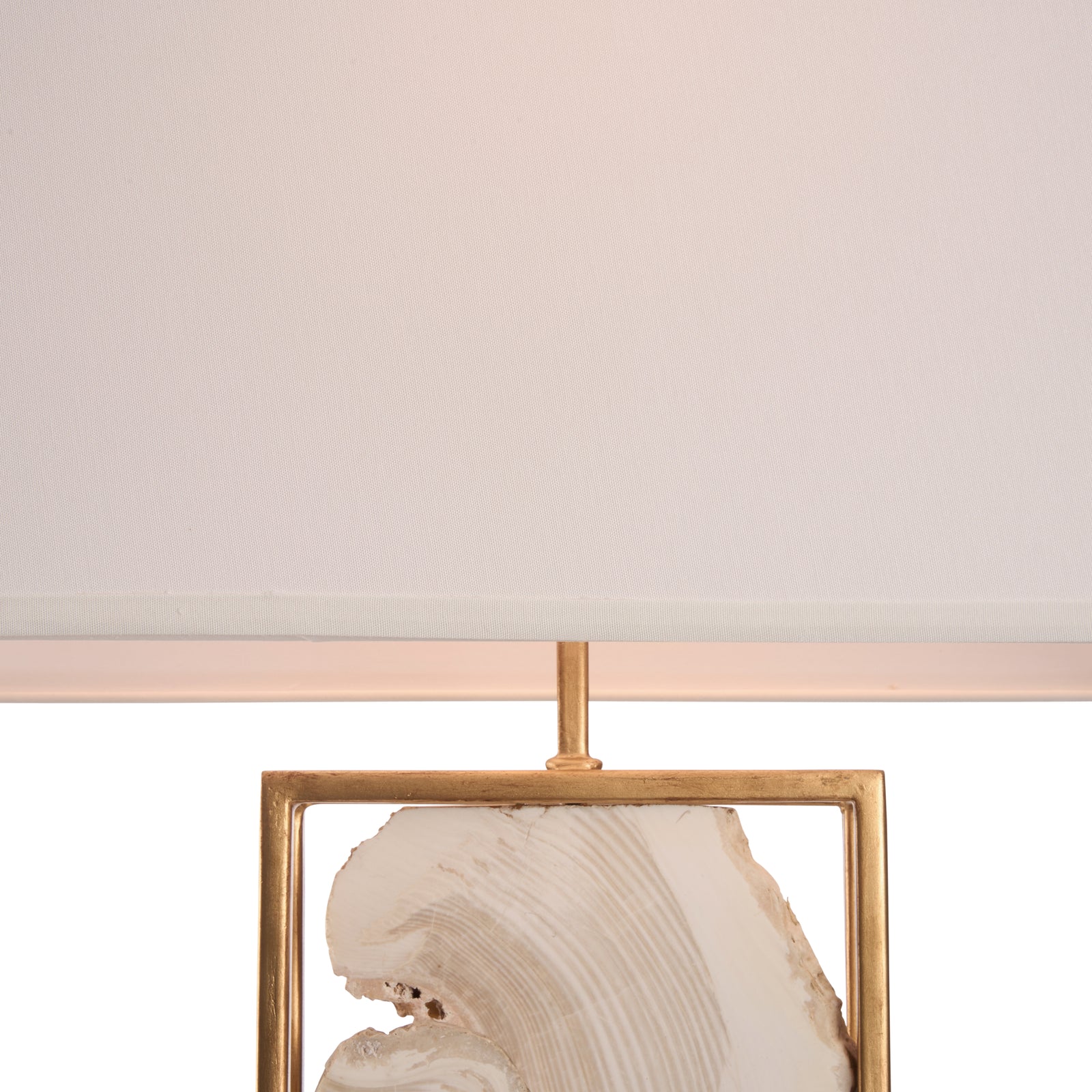White Stone Table Lamp