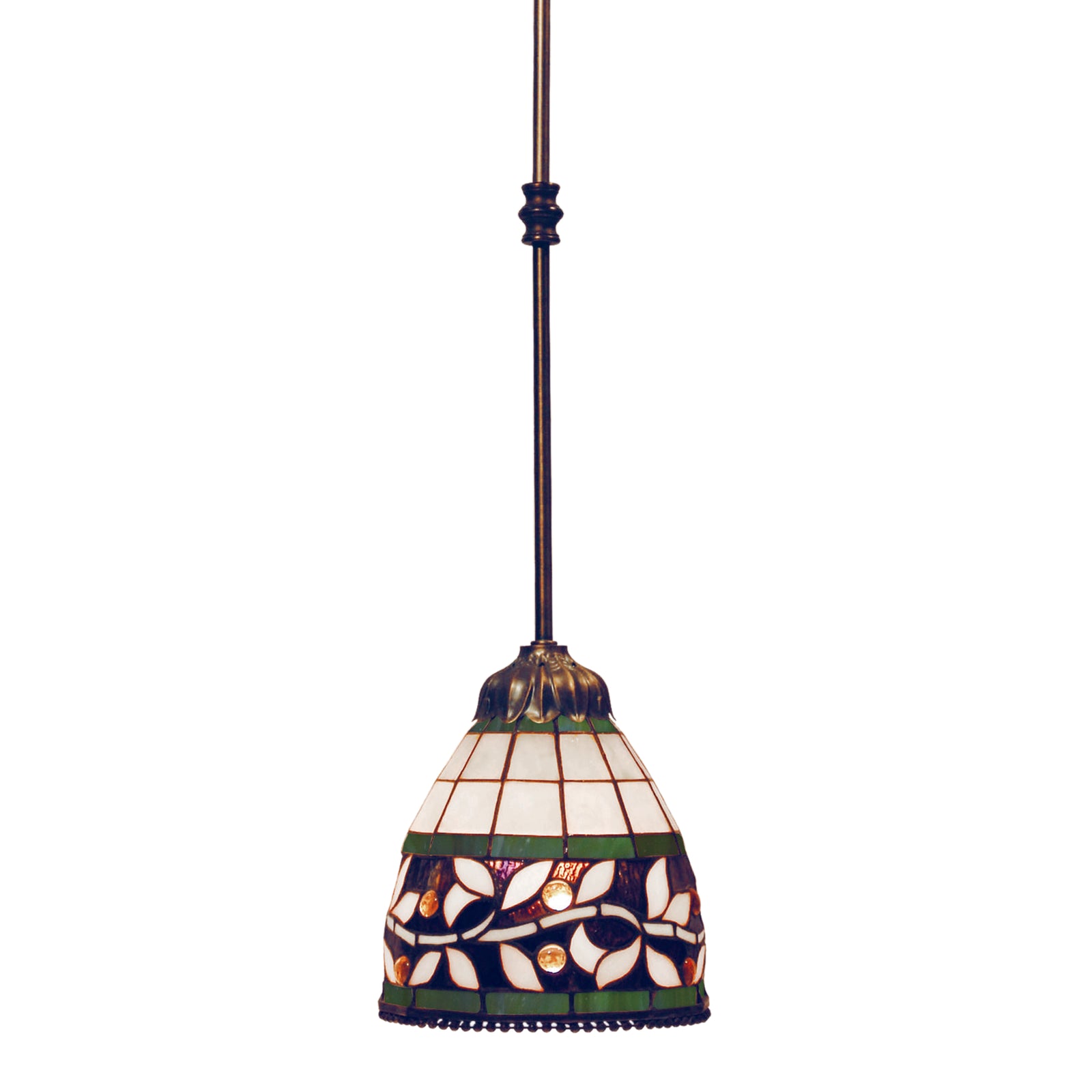 English Ivy 7'' Wide 1-Light Mini Pendant - Bronze