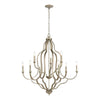 Lanesboro 34'' Wide 9-Light Chandelier - Dusted Silver