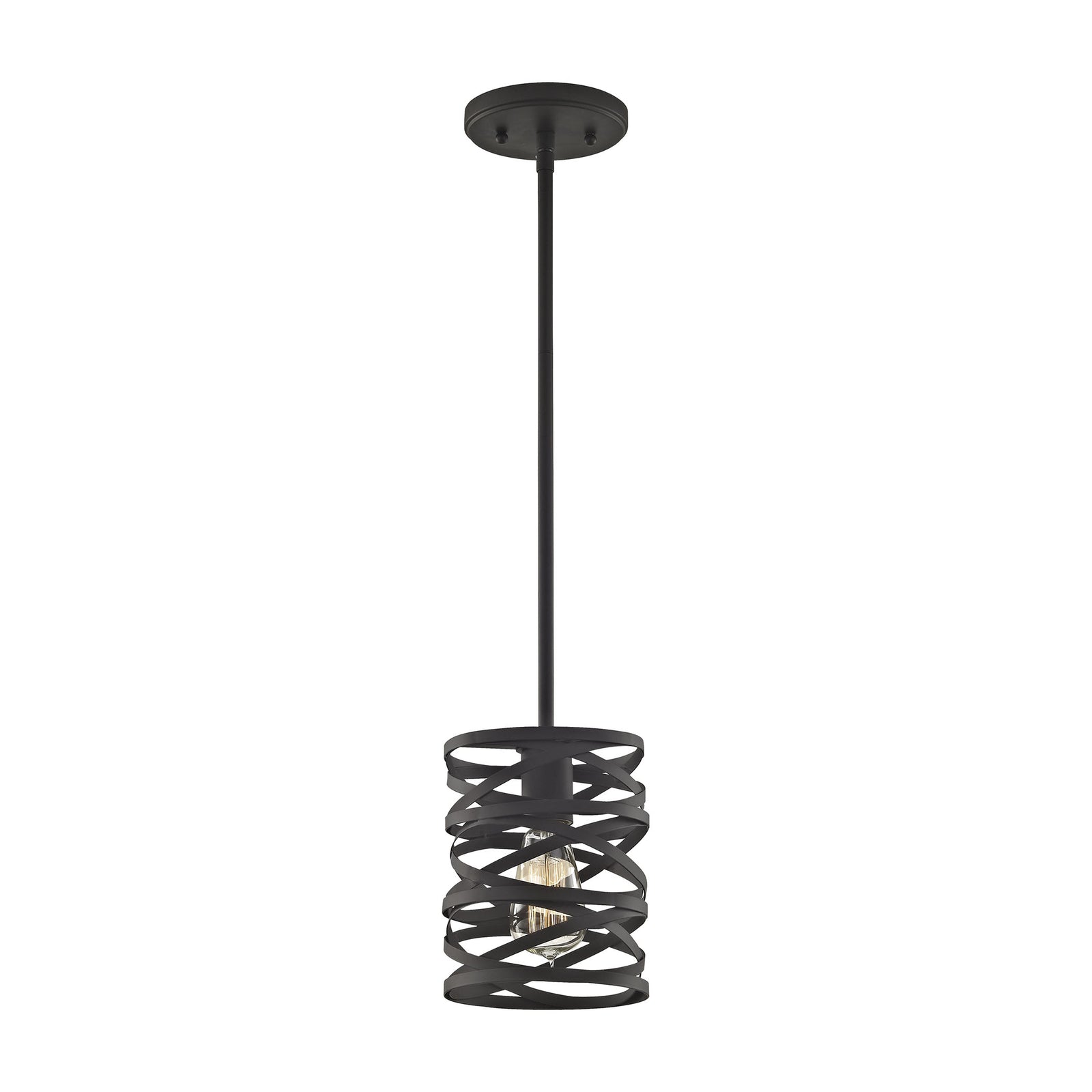 Vorticy 6'' Wide 1-Light Mini Pendant - Oil Rubbed Bronze - Includes Adapter Kit