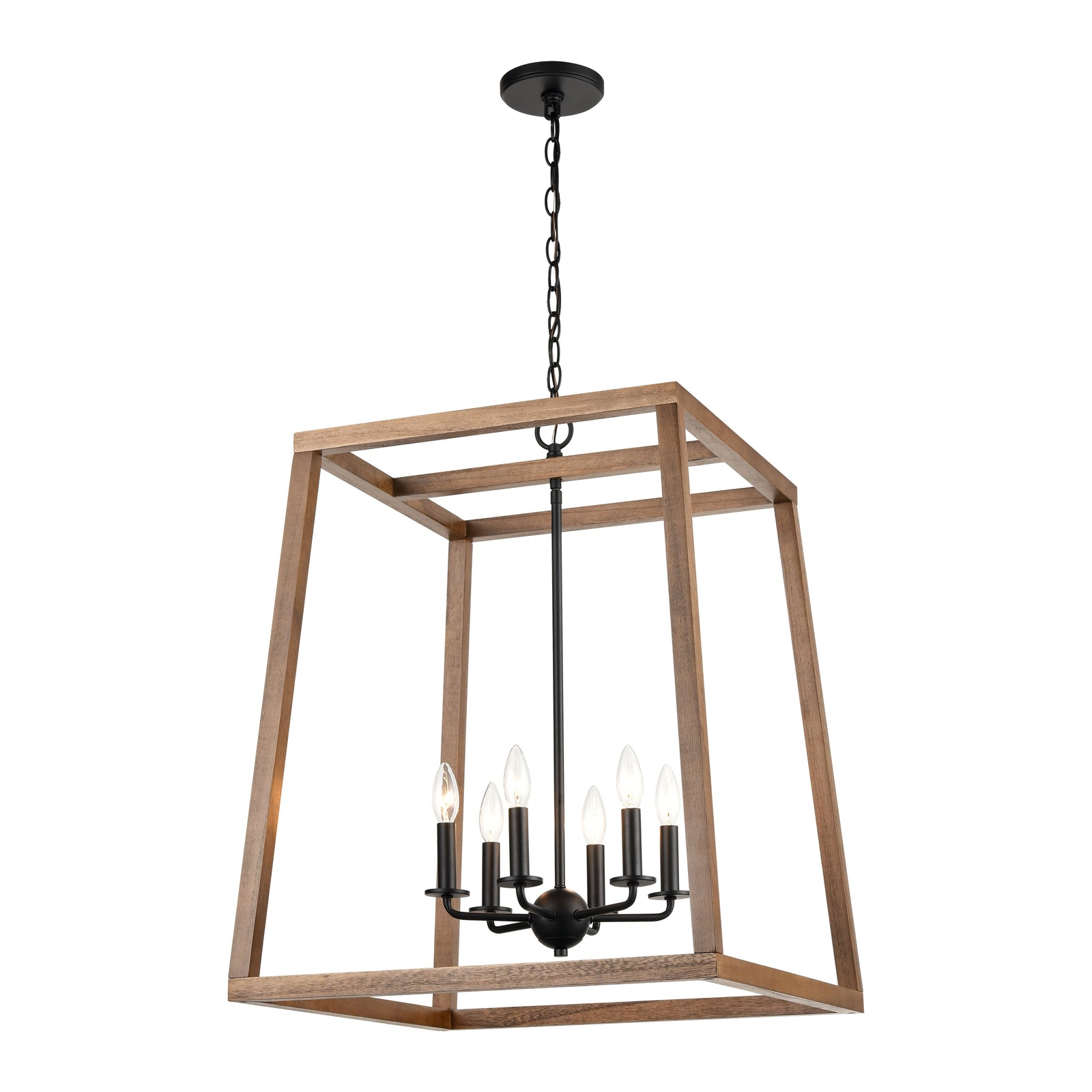 Barrow 22'' Wide 6-Light Chandelier - Matte Black