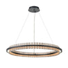 Hugo 36'' Wide Integrated LED Chandelier - Matte Black with Sunbleached Oak