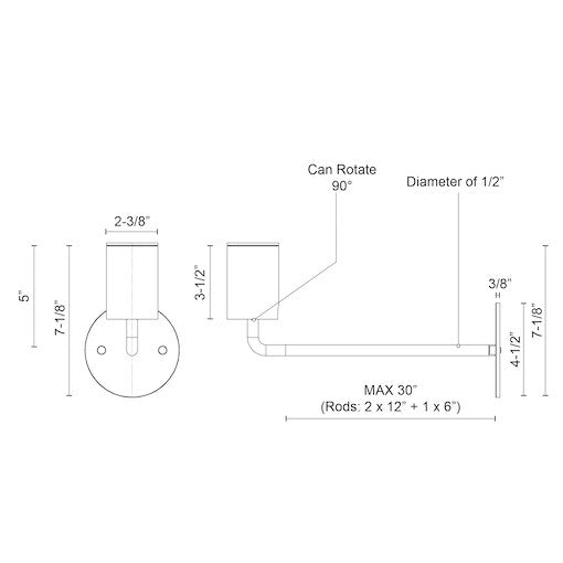 Barclay 3-in White 1 Light Wall/Ceiling