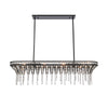 Fantania 36'' Wide 4-Light Linear Chandelier - Matte Black