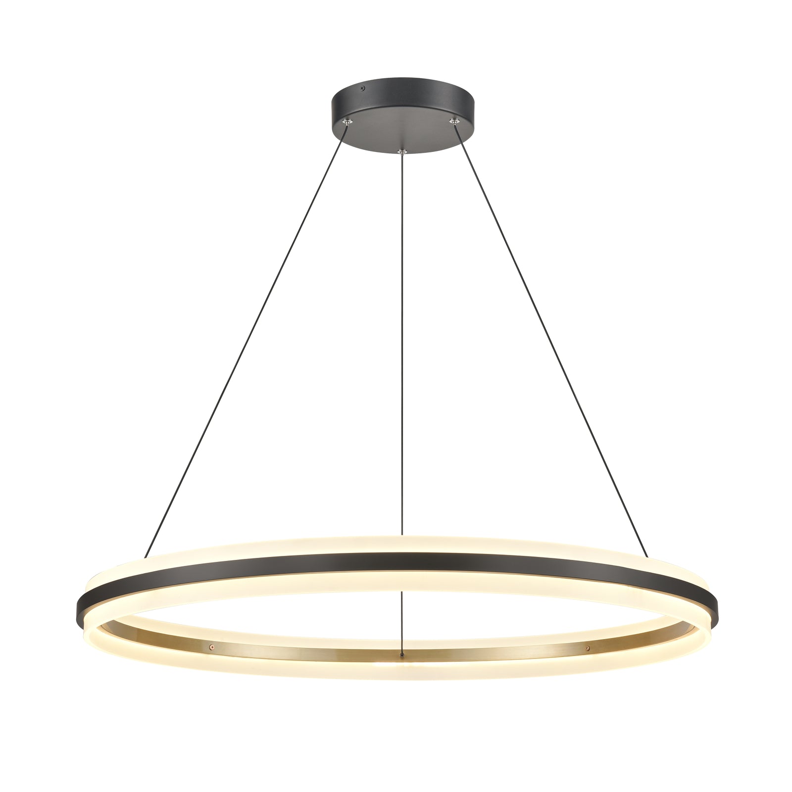 Light Ring 33'' Wide Integrated LED Pendant - Matte Black