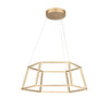 Minimalist 21'' Wide Integrated LED Chandelier - Soft Gold