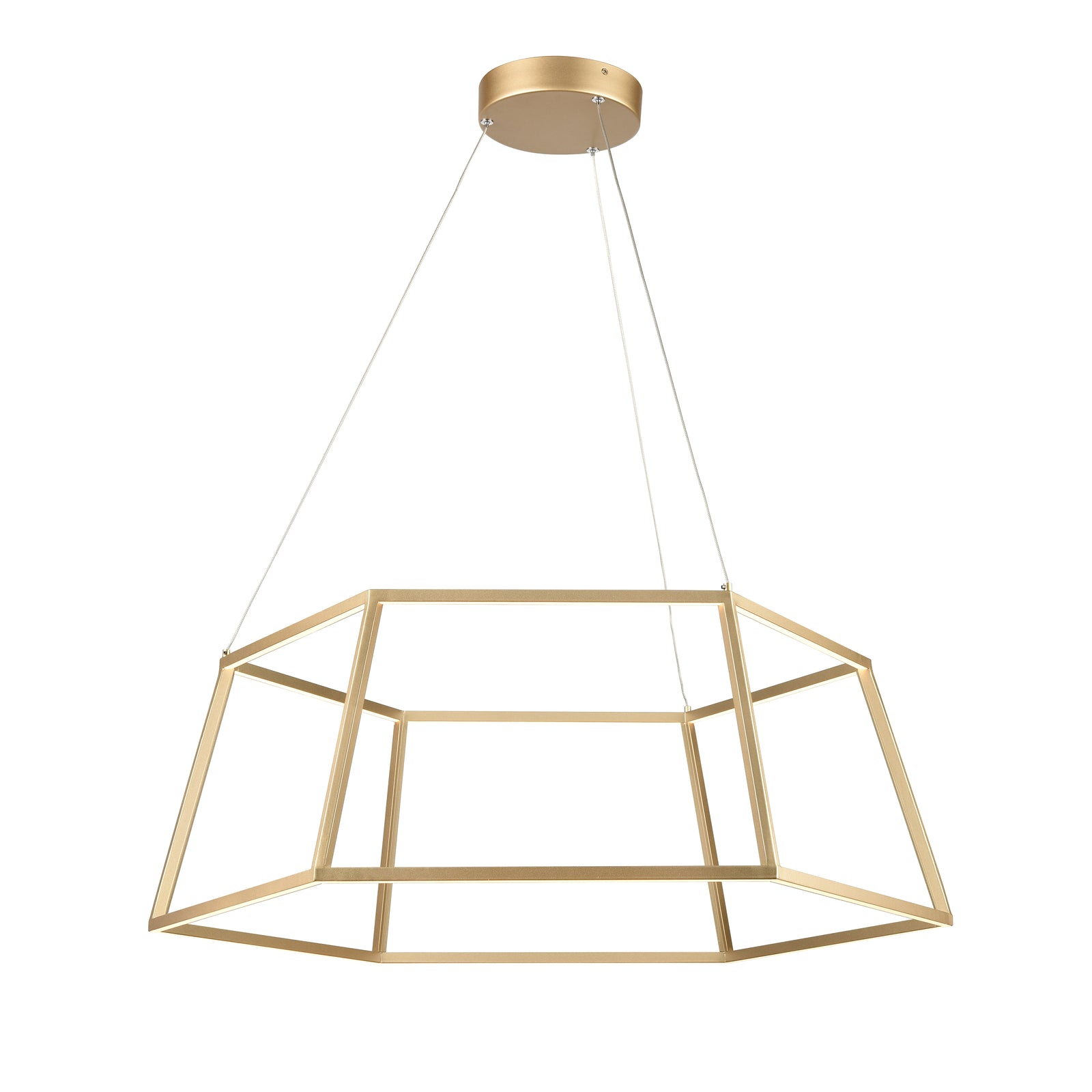 Minimalist 23.25'' Wide Integrated LED Chandelier - Soft Gold