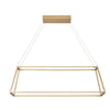 Minimalist 36'' Wide Integrated LED Linear Chandelier - Soft Gold
