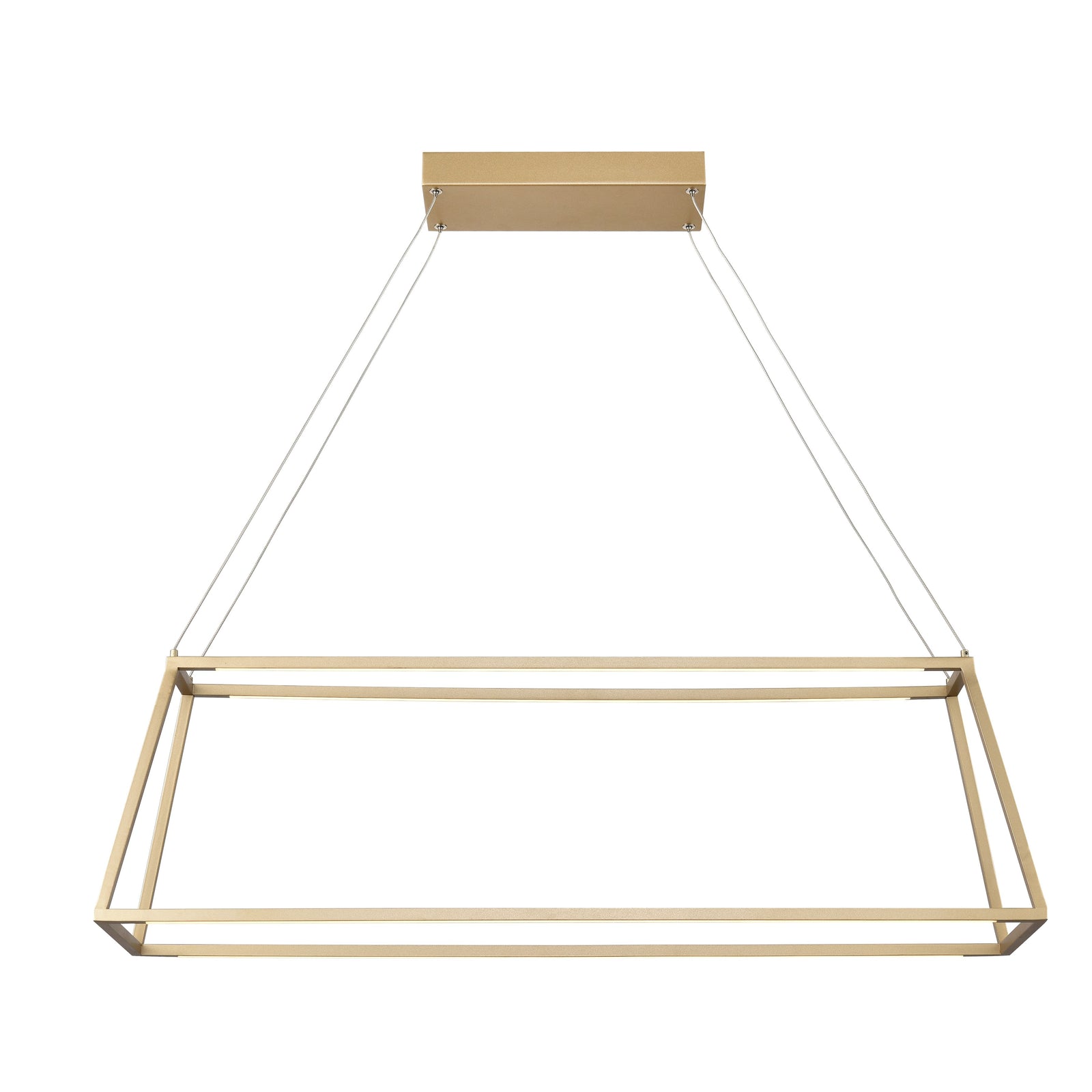 Minimalist 36'' Wide Integrated LED Linear Chandelier - Soft Gold
