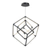 Cube Squared 17.75'' Wide Integrated LED Chandelier - Matte Black - Includes LED Bulb
