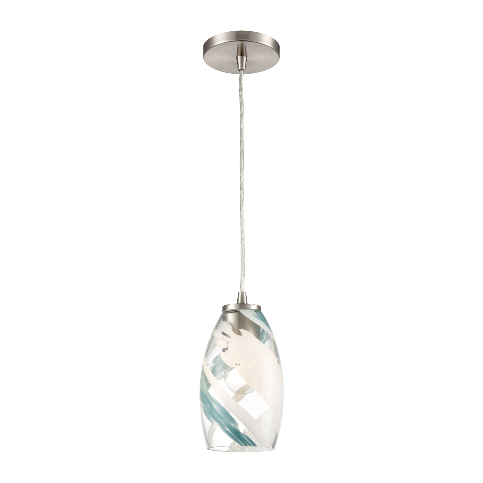 Turbulence 5'' Wide 1-Light Pendant - Satin Nickel