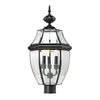Ashford 23'' High 3-Light Outdoor Post Light - Black