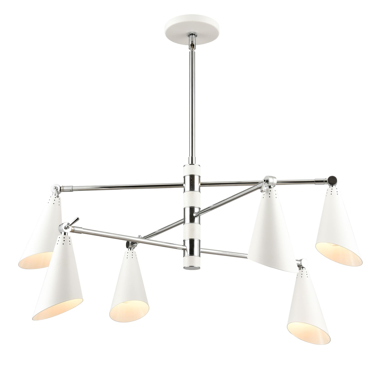 Luca 36'' Wide 6-Light Chandelier - Polished Chrome