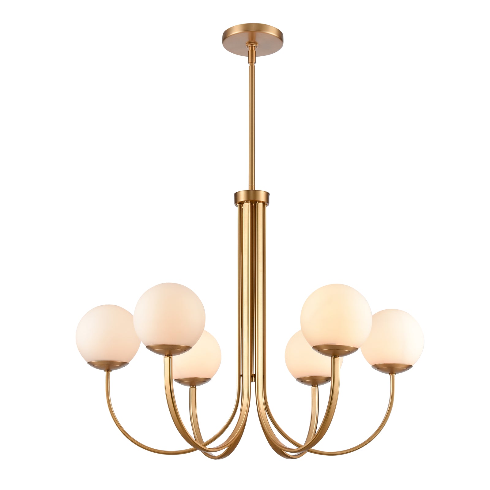Caroline 32'' Wide 6-Light Chandelier - Brushed Gold