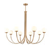 Caroline 54'' Wide 8-Light Chandelier - Brushed Gold