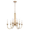Cecil 28'' Wide 8-Light Chandelier - Natural Brass