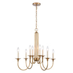 Cecil 28'' Wide 8-Light Chandelier - Natural Brass