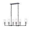 Fitzroy 36'' Wide 6-Light Linear Chandelier - Matte Black