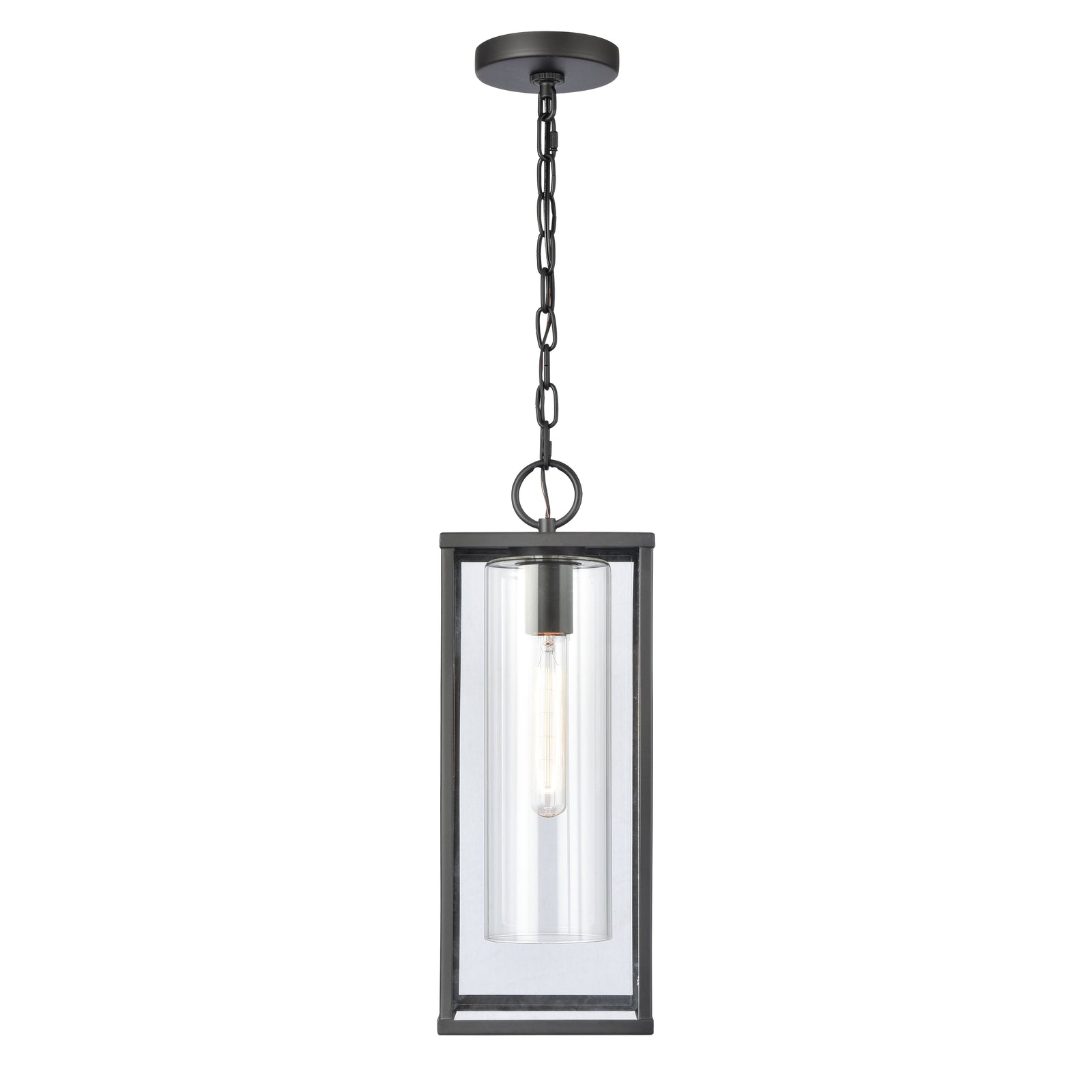 Augusta 7'' Wide 1-Light Outdoor Pendant - Matte Black
