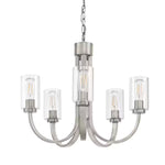 Melina 24'' Wide 5-Light Chandelier - Brushed Nickel