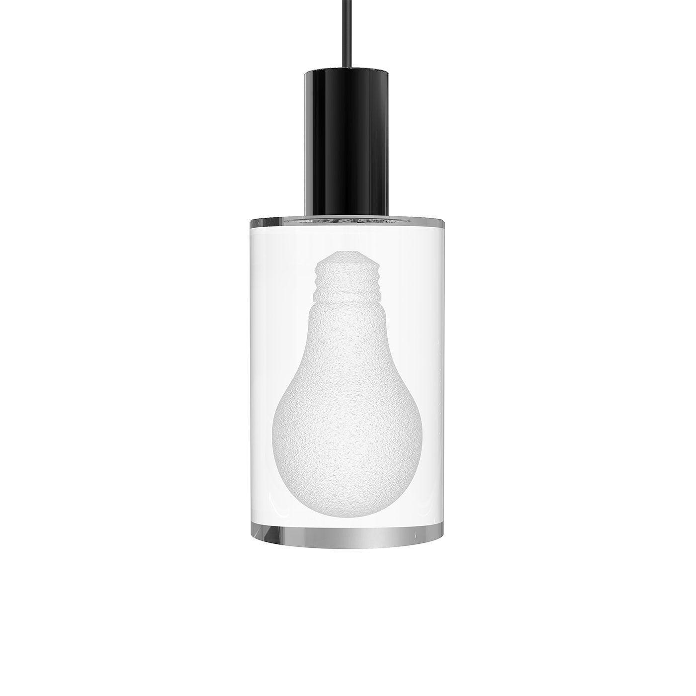 A-Lamp 4" Light Guide Single Pendant - Matte Black