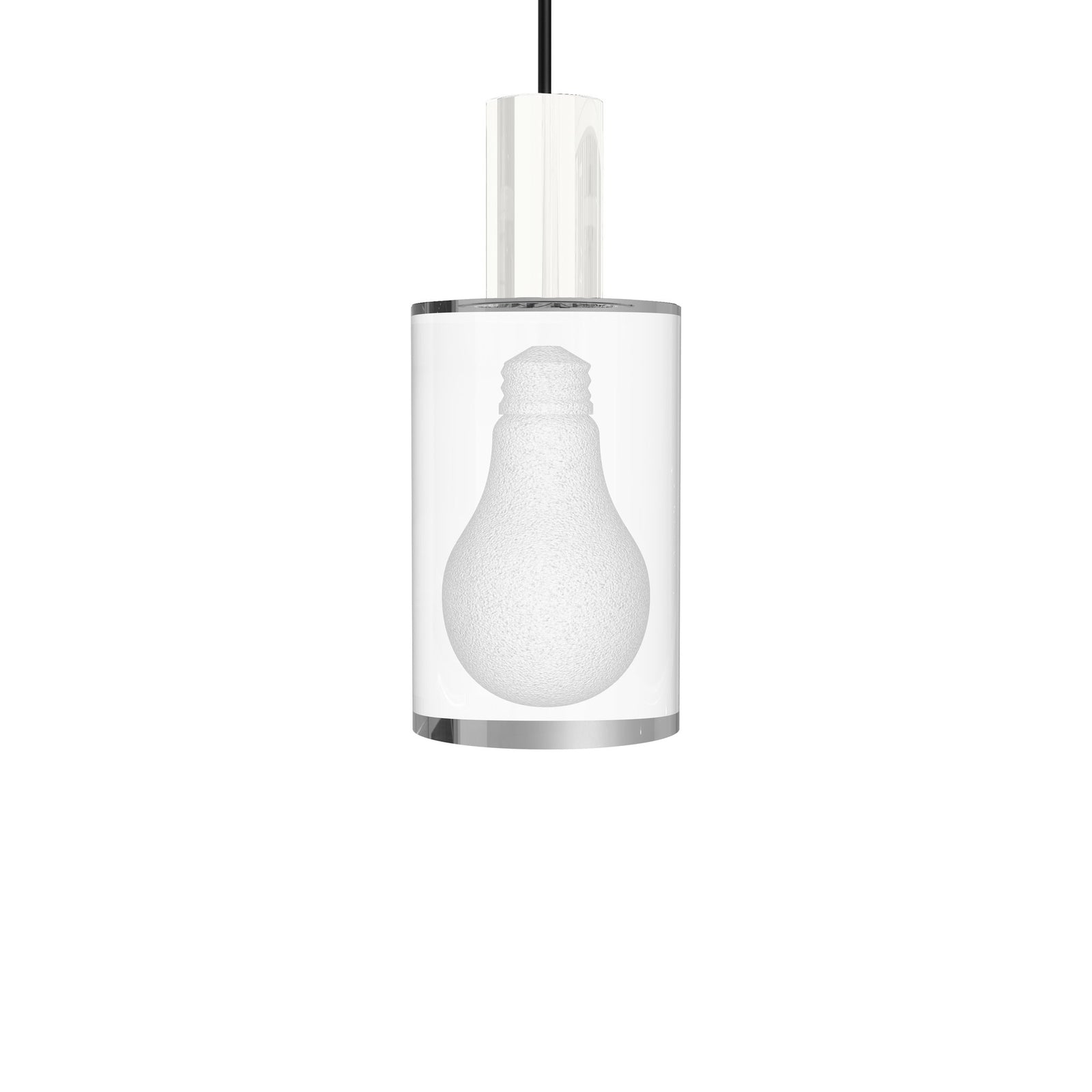 A-Lamp 4" Light Guide Single Pendant - White