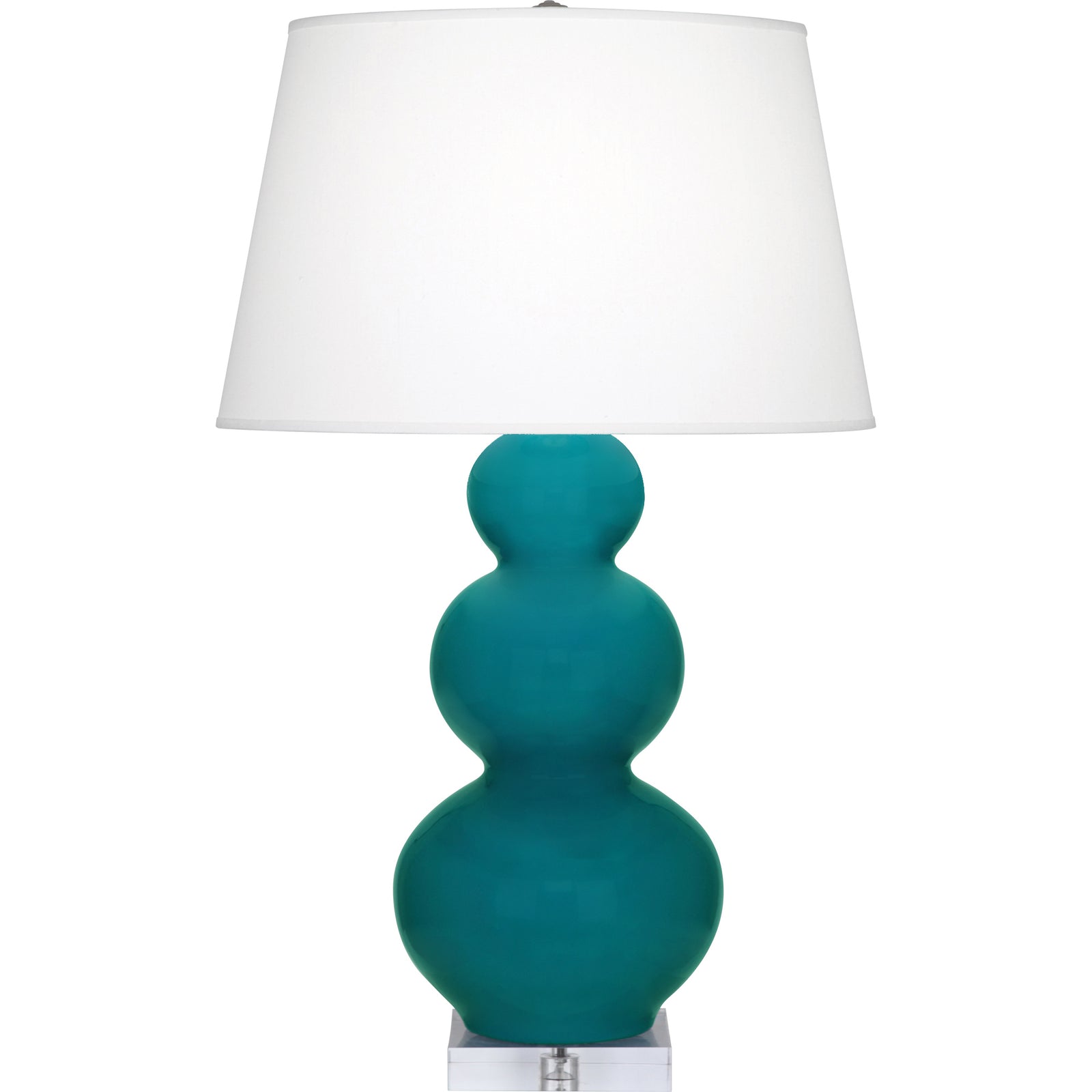 Peacock Triple Gourd Table Lamp