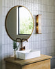 Abbott 15-in Vintage Brass/Alabaster 2 Lights Wall/Vanity
