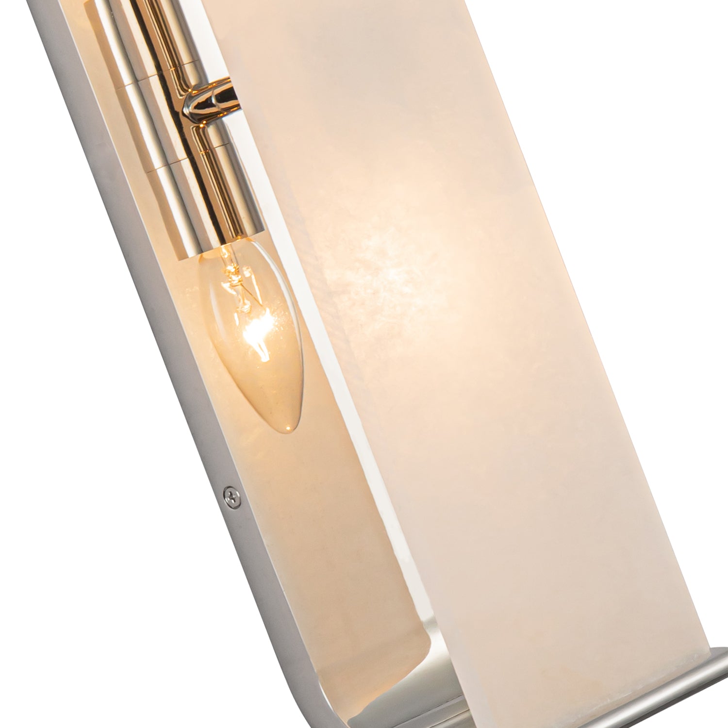 Abbott 19-in Polished Nickel/Alabaster 2 Lights Wall/Vanity