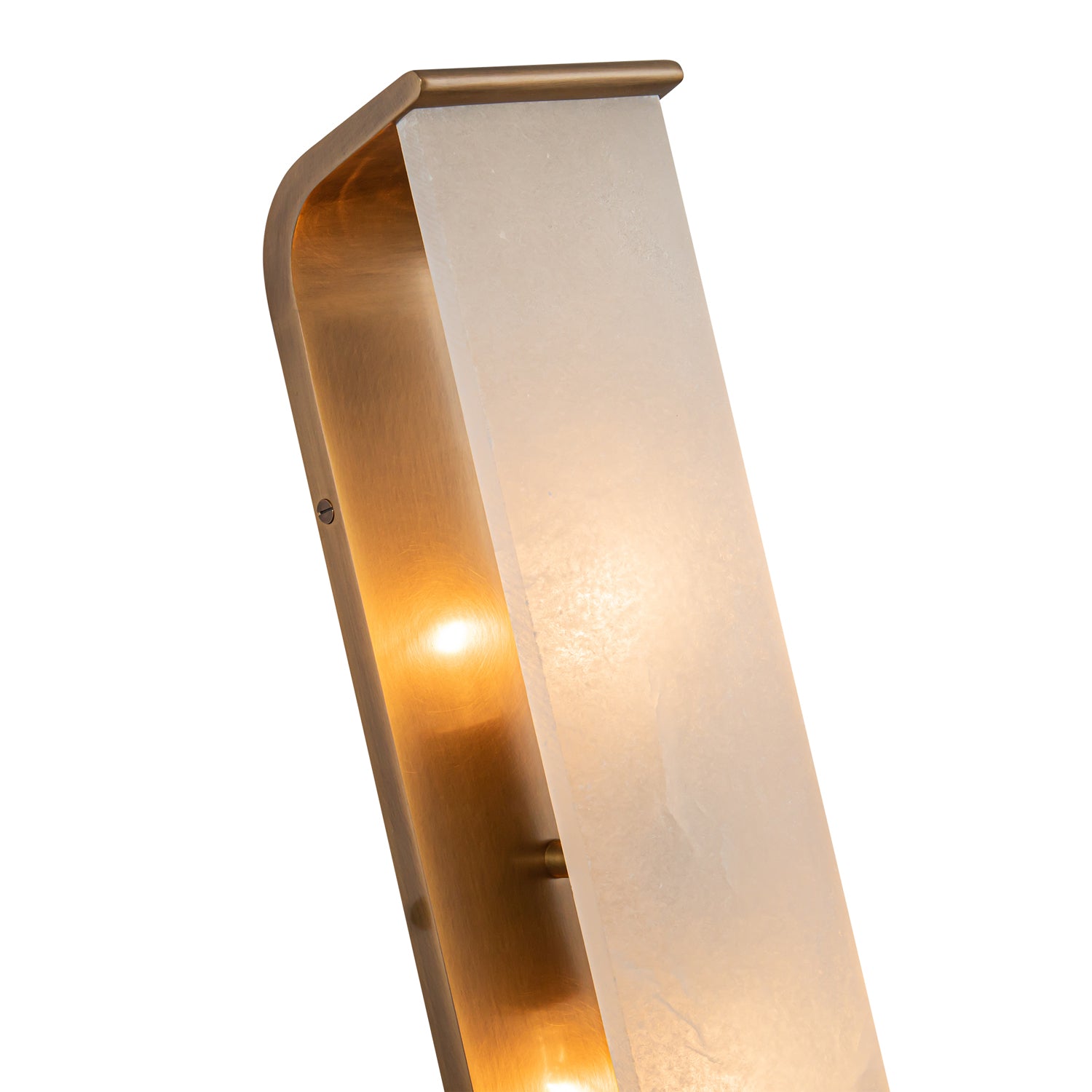 Abbott 19-in Vintage Brass/Alabaster 2 Lights Wall/Vanity