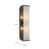 Abbott 19-in Polished Nickel/Alabaster 2 Lights Wall/Vanity