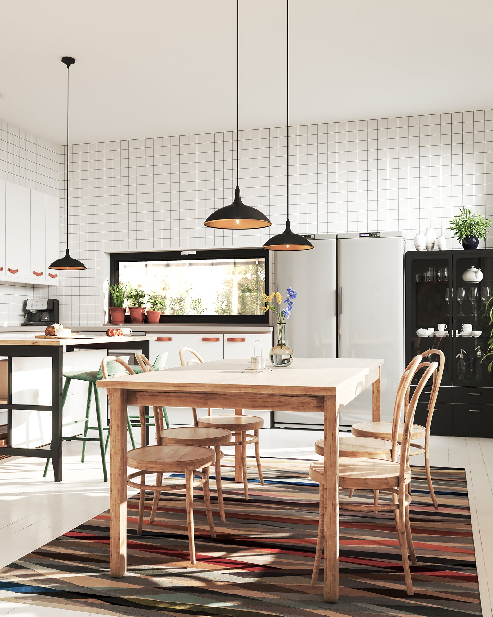 Abel 14-in Matte Black 1 Light Pendant
