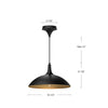 Abel 14-in Matte Black 1 Light Pendant