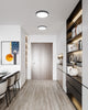 Adelaide 15-in Matte Black LED Flush Mount
