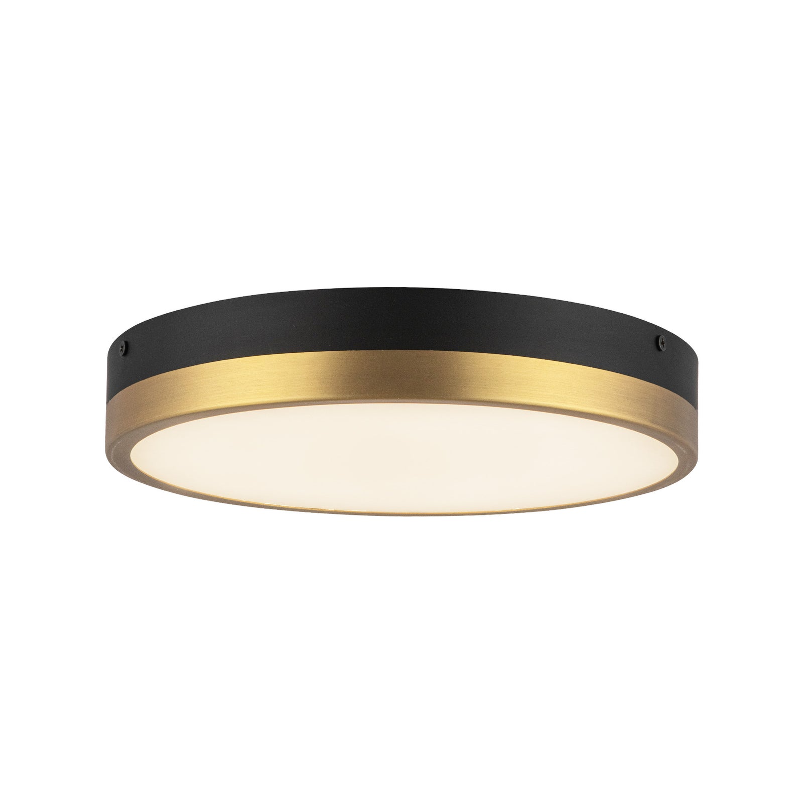 Adelaide 11-in Aged Gold/Matte Black LED Flush Mount