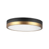 Adelaide 11-in Aged Gold/Matte Black LED Flush Mount