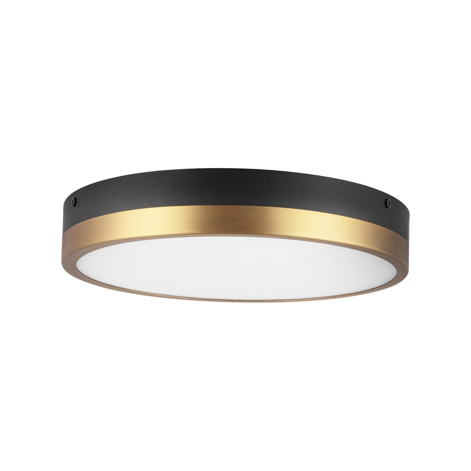 Adelaide 11-in Aged Gold/Matte Black LED Flush Mount