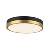 Adelaide 11-in Aged Gold/Matte Black LED Flush Mount