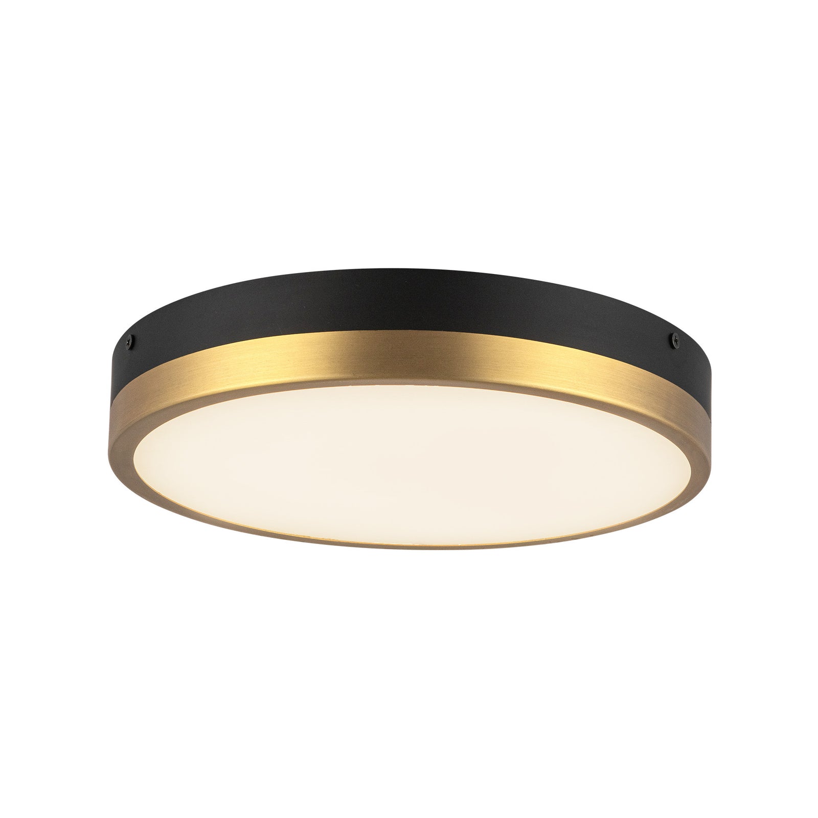Adelaide 11-in Aged Gold/Matte Black LED Flush Mount